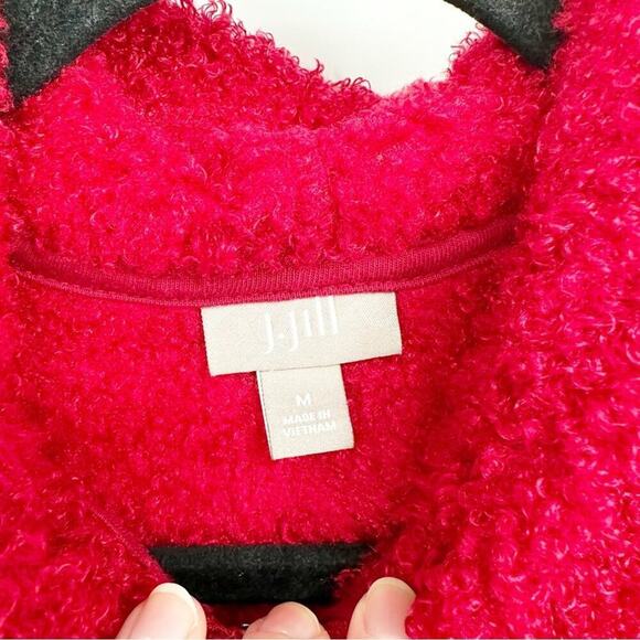 Teddy Bear Fleece Hooded Vest Size M Colorful Fall Cozy Zip Up Holiday Christmas - Picture 7 of 8